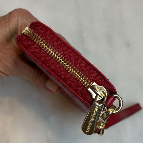 Michael Kors Ostrich Leather Full Zip Wristlet Clutch Wallet NWOT - Picture 8 of 16